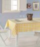 Nappe de table Brunier 160x160cm Motif Carreaux Jaune et Blanc