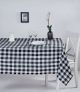 Nappe de table Brunier 160x160cm Motif Carreaux Noir et Blanc