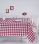 Nappe de table Brunier 160x220cm Motif Carreaux Rouge et Blanc