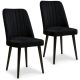 Lot de 2 chaises Nerli Velours et Métal Noir