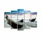 Pentaptyque Atos Motif Barques sur plage