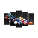 Pentaptyque Grex Motif Boules de billard