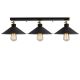 Plafonnier 3 lampes Hatilde 80cm Métal Noir