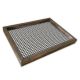 Plateau de table rectangle Caupona 30x40cm Pin massif Motif Petits carreaux Noir et Blanc