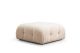 Pouf carré Nourhane Tissu Crème