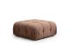 Pouf carré Nourhane Tissu Marron