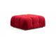 Pouf carré Nourhane Tissu Rouge