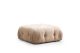 Pouf carré Nourhane Velours Beige