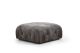 Pouf carré Nourhane Velours Gris