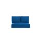 Pouf convertible 2 places Joude Velours Bleu