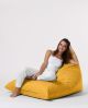 Pouf / coussin de sol triangle Gilka 90x145cm Tissu Jaune