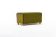 Pouf / Repose pied Sammy 80cm Bois Naturel et Velours Vert pistache