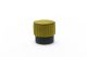 Pouf rond Sammy D40cm Velours Noir et Vert