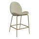 Upholstered Counter Stool in Velvet Ivory