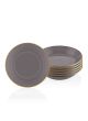 Set assiettes 6 pièces Murrina Céramique Gris