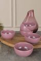 Set coupelles saucières 6 pièces Ronde Jade Céramique Rose Balais