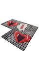 Set de 2 tapis de salle de bain rectangles Virut Velours Motif Pop'art lèvres 