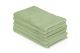 Set de 6 serviettes de toilette liteau à trois lignes brodées Sicco 30 x 50 cm 100% Coton Vert