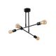 Suspension 2 bras 4 lampes Dumpling D70cm Métal Noir