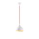 Suspension géode martelée câble rouge Laterna 114cm Métal Blanc