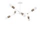 Suspension-plafonnier 6 lampes tiges Y Laterna Métal Blanc