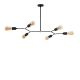 Suspension ramification 6 lampes Apricot 48cm Métal Noir