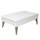 Table basse avec rangement Yaltra L90xP60cm Blanc