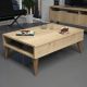 Table basse avec rangement Yaltra L90xP60cm Chêne clair