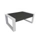 Table basse Isu L90xH40cm Bois Blanc et Anthracite