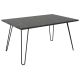 Table basse Meer L90xH46,8cm Bois Effet marbré Noir et Métal Noir