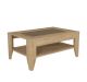 Table basse plateau avec cannage Valéry L90xH40cm Chêne clair