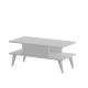 Table basse style scandinave Carle L90xH40cm Blanc