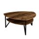 Table basse triangle Suhahi 93x93cm Bois foncé