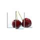 Tableau pentaptyque Atos Motif Bulles et cerises Rouge