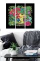 Tableau triptyque Fabulosus L70xH50cm Motif Femme nature Multicolore