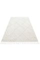 Tapis Arta 120x180cm Motif Bandes en relief Blanc