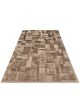 Tapis Ayira 120x180cm Motif Rectangle Marron et Beige