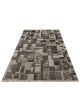 Tapis Ayira 120x180cm Motif Rectangle Marron foncé et Gris