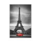 Tapis Babinski 100x150cm Motif Tour Eiffel Gris et 2 chevreaux Rouge