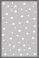 Tapis Brognac 80x120cm Velours Motif Étoile Gris et Blanc