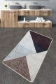 Tapis de salle de bain Kaliská 70x120cm Motif Triangles en rayures Multicolore