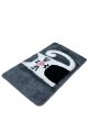 Tapis de salle de bain rectangle Artem 70 x 120 cm chat nez rose Velours Multicolore 