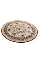 Tapis de salle de bain rond Mandalis Ø100cm Motif mandala Beige