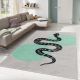 Tapis Devdas 80x140cm Motif Abstrait serpent ethnique