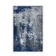 Tapis Dulot 80x120cm Motif Abstrait Gris et Bleu