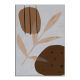 Tapis Eben 100x140cm Motif Abstrait feuille Beige et Tache Marron