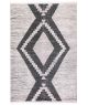 Tapis Elias 100x200cm 100% Velours Motif Berbère Noir et Blanc