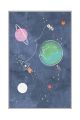 Tapis enfant Planetarius 100x150cm Tissu Motif Galaxy Bleu