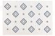 Tapis Ershat 117x180cm Motif Rayures et losange Bleu, gris et blanc