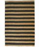 Tapis Giralda 120x180cm Jute Motif Rayures Noir et Beige